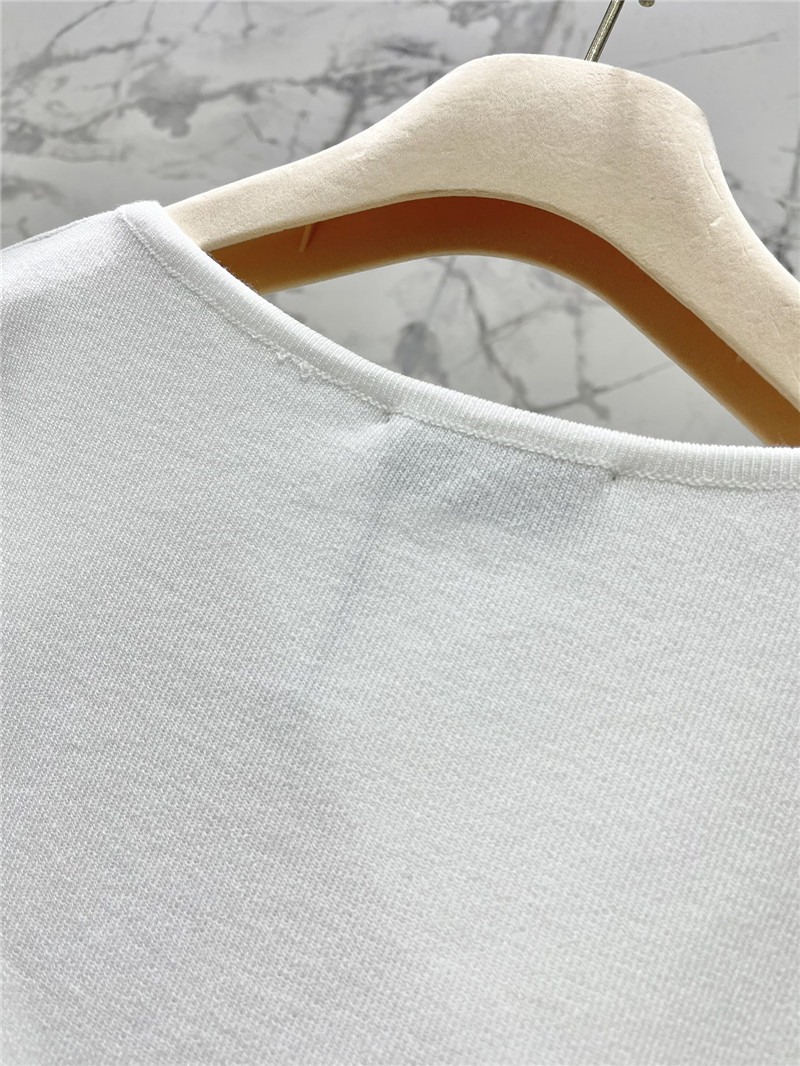 M1um1u studded u-neck knitted t-shirt replica d&g clothing