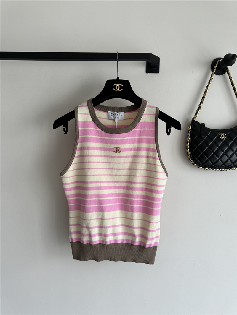 Chanel pink striped vest replica d&g clothing