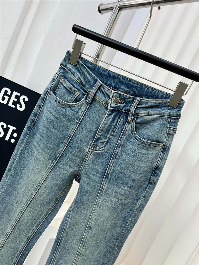 Ch**el three-dimensional embossed jeans replica clothes