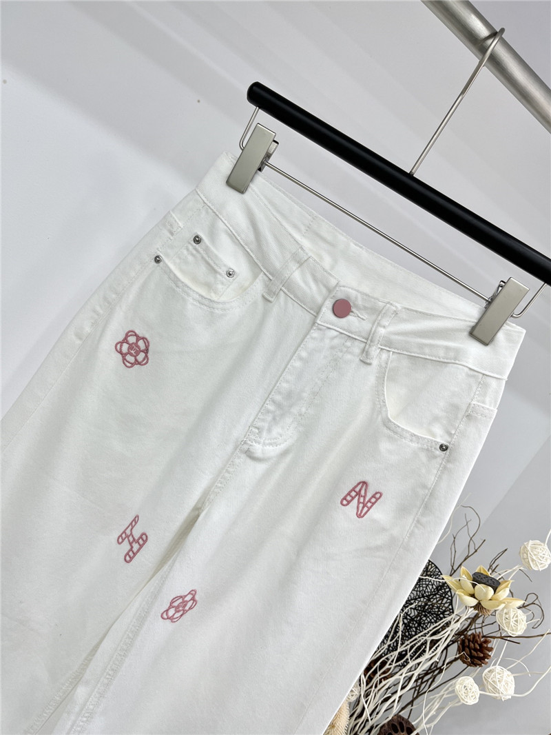 Ch**el classic embroidered jeans replicas clothes