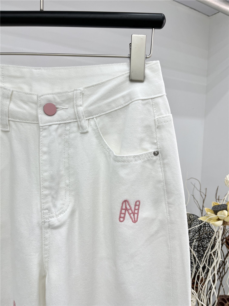 Ch**el classic embroidered jeans replicas clothes