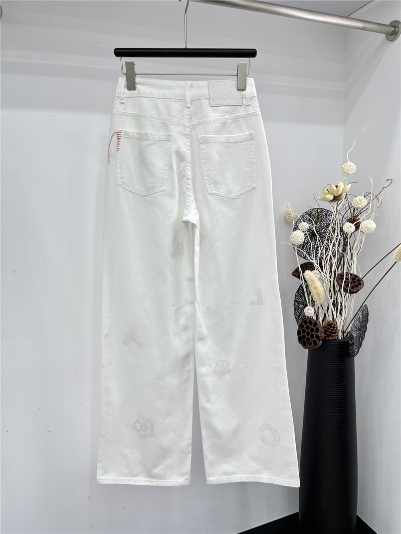 Ch**el classic embroidered jeans replicas clothes