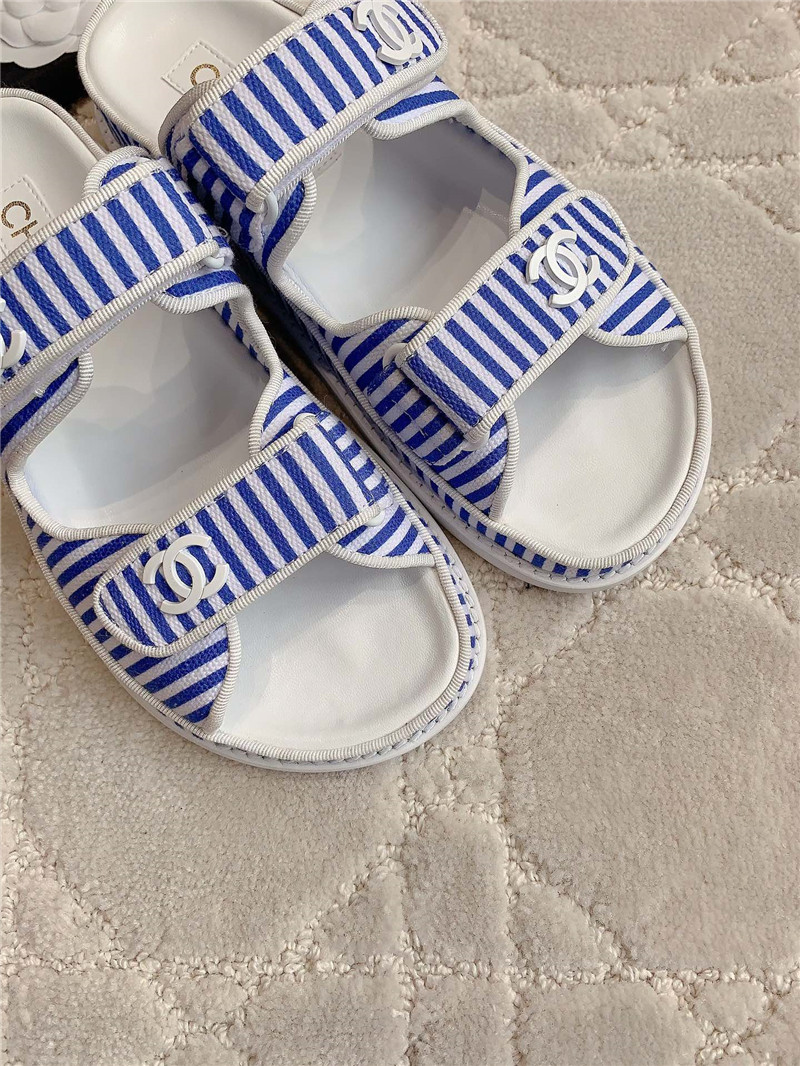 Ch**el white blue dad slides