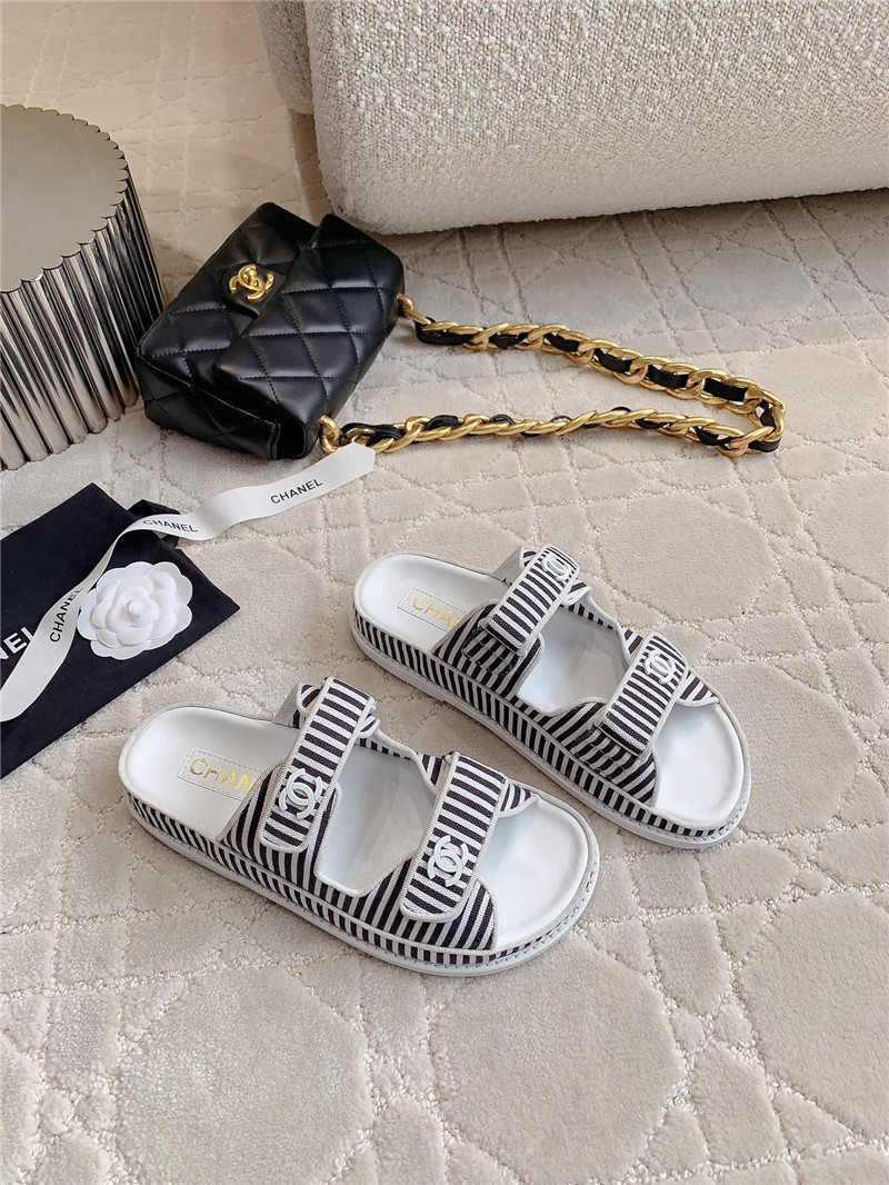 Ch**el white gray dad slides