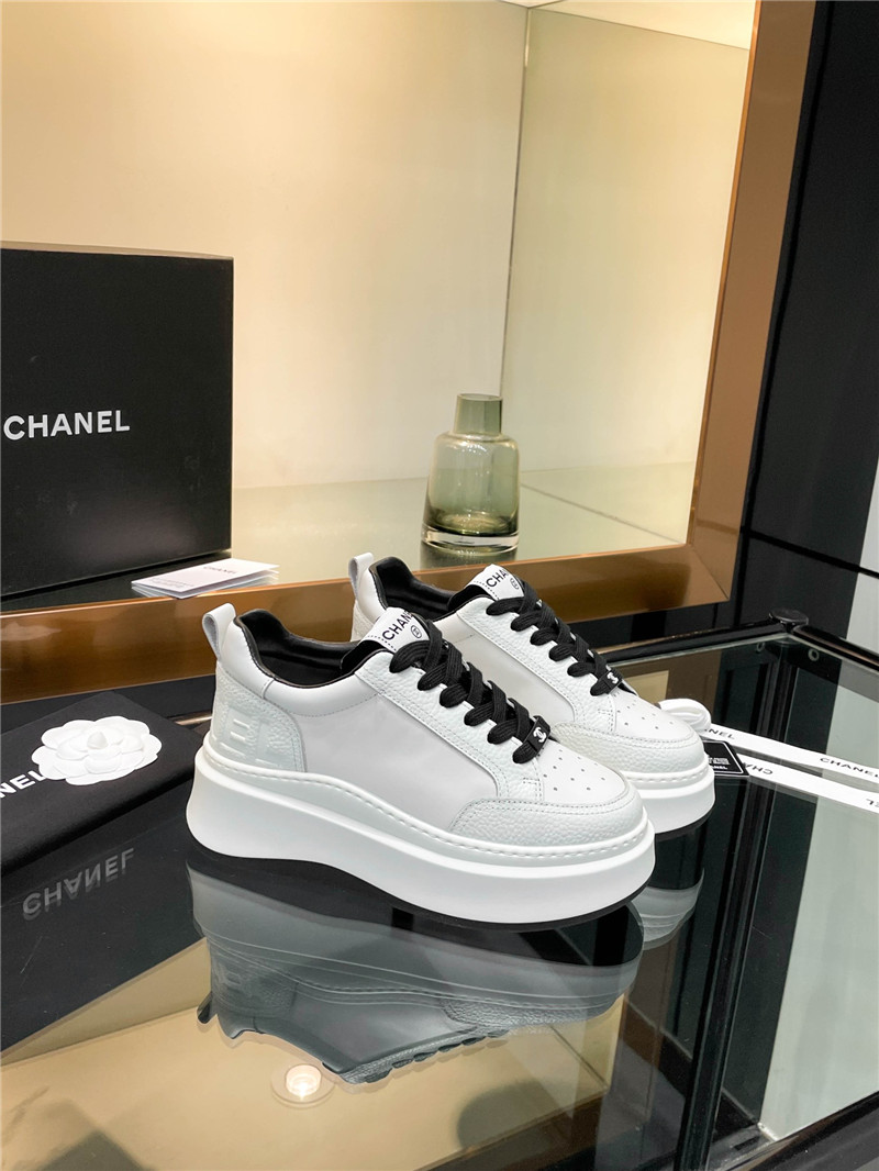 Chanel Black Platform Sneakers