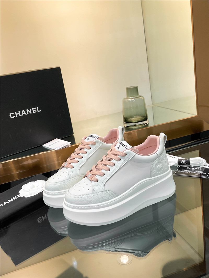 Ch**el pink platform sneakers