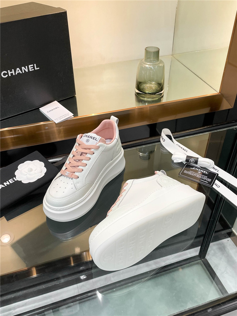Ch**el pink platform sneakers