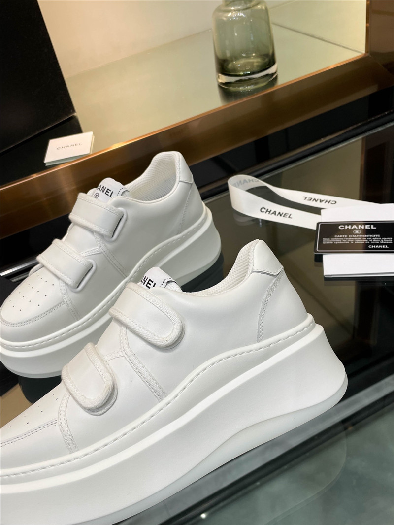 Ch**el velcro platform sneakers for women