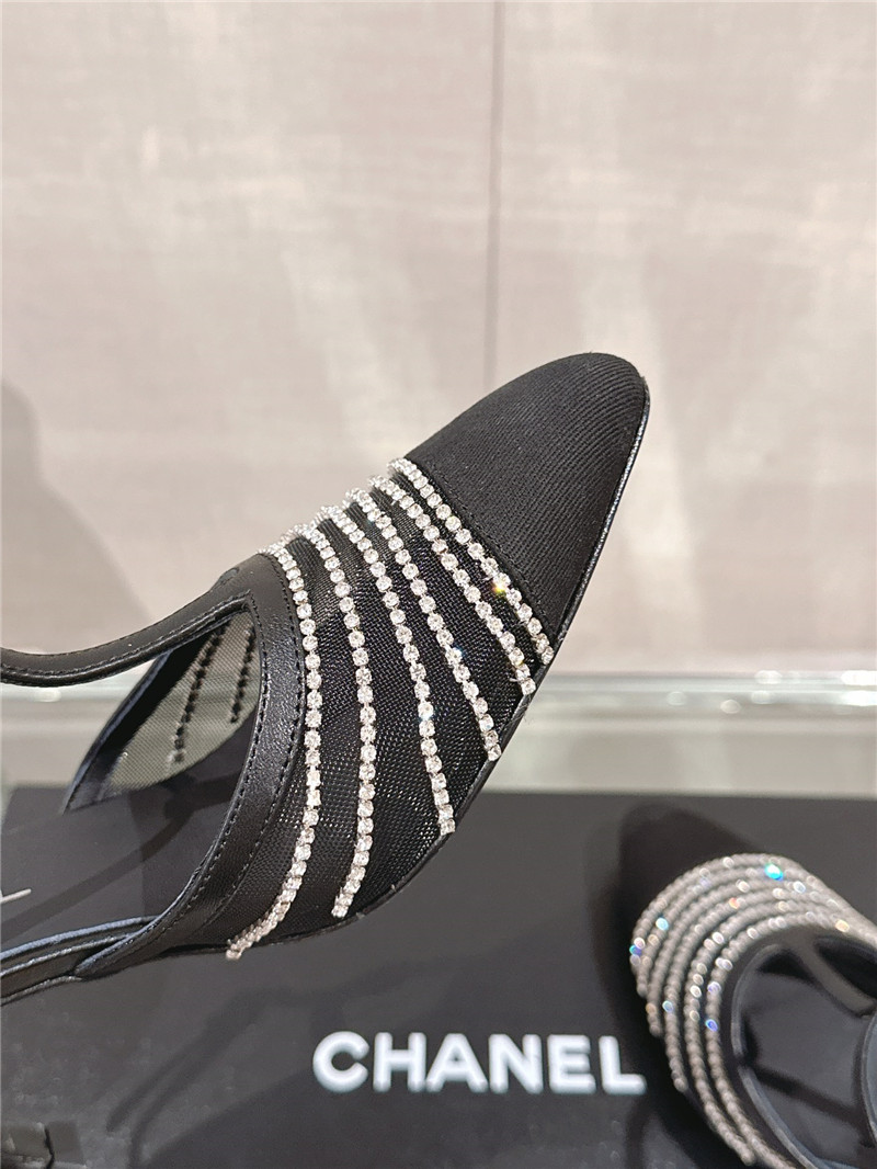 Ch**el interlocking logo t-strap pumps in black