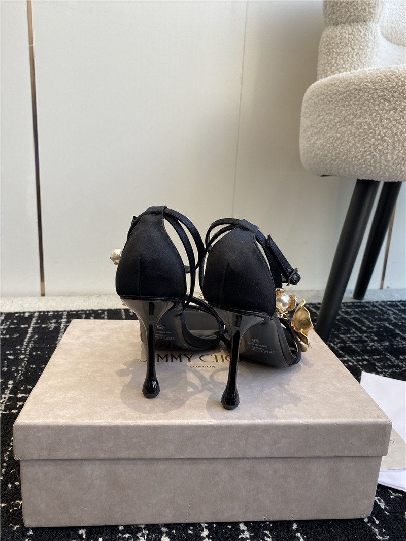 Jimmy Choo Zea 95 Floral Embellished High Heel Sandals