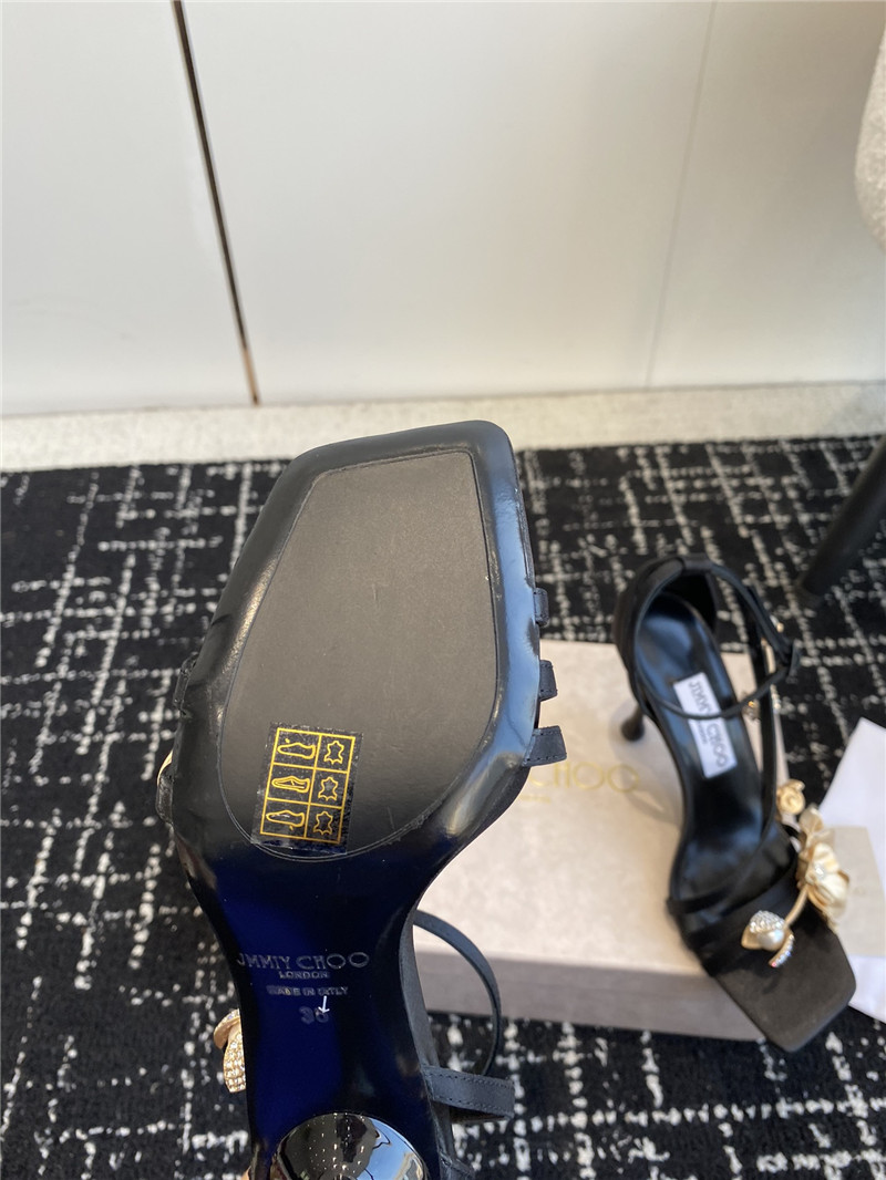 Jimmy Choo Zea 95 Floral Embellished High Heel Sandals