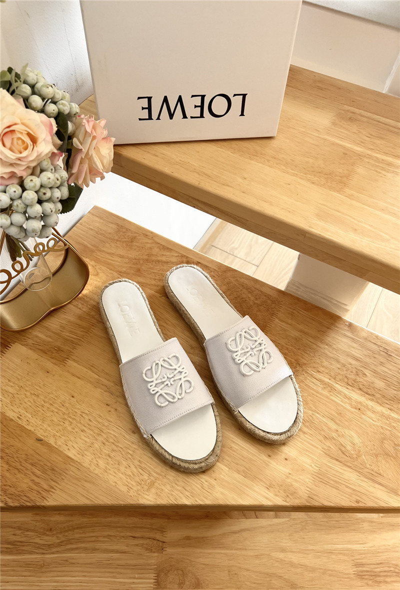 Loewe Espadrille Leather Slide