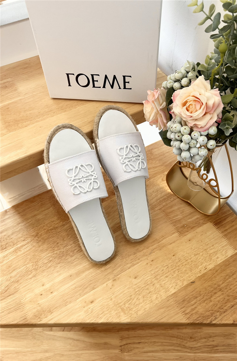 Loewe Espadrille Leather Slide