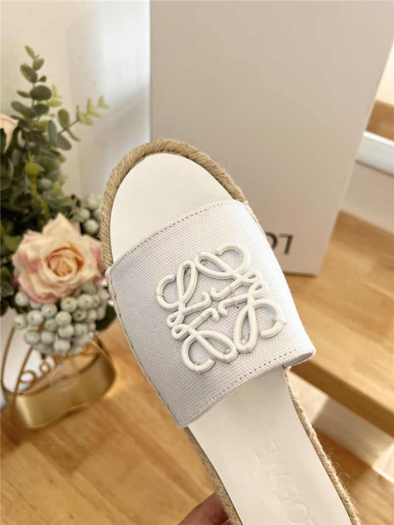 Loewe Espadrille Leather Slide