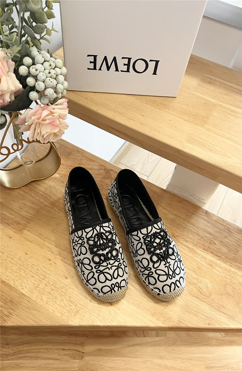 Loewe Anagram Espadrille Logo Loafers