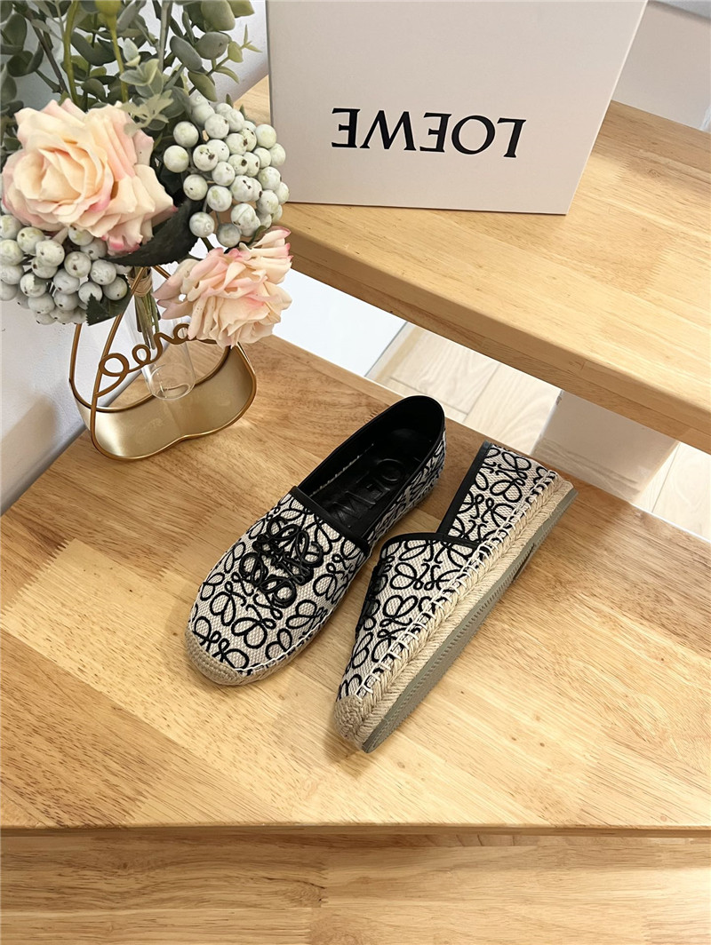 Loewe Anagram Espadrille Logo Loafers