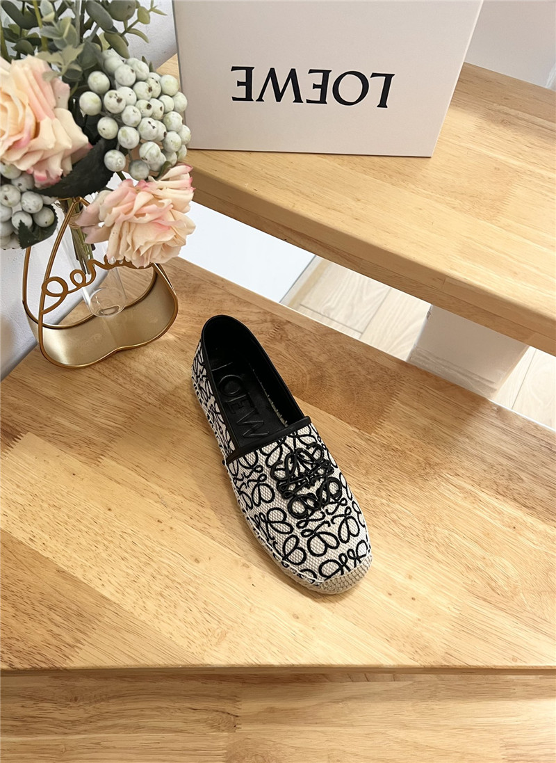 Loewe Anagram Espadrille Logo Loafers