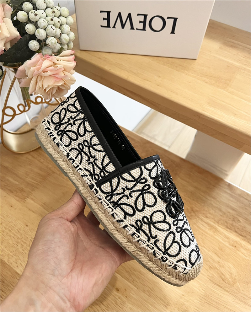 Loewe Anagram Espadrille Logo Loafers