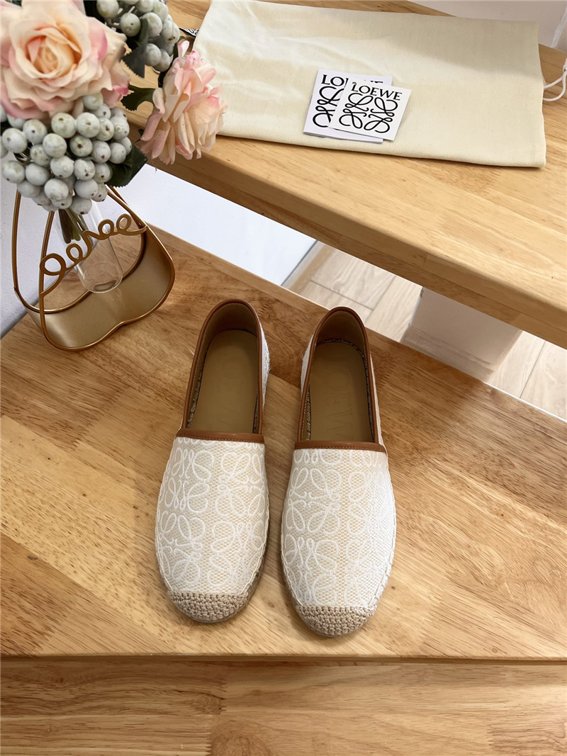 Loewe Anagram Espadrille Flat Beige