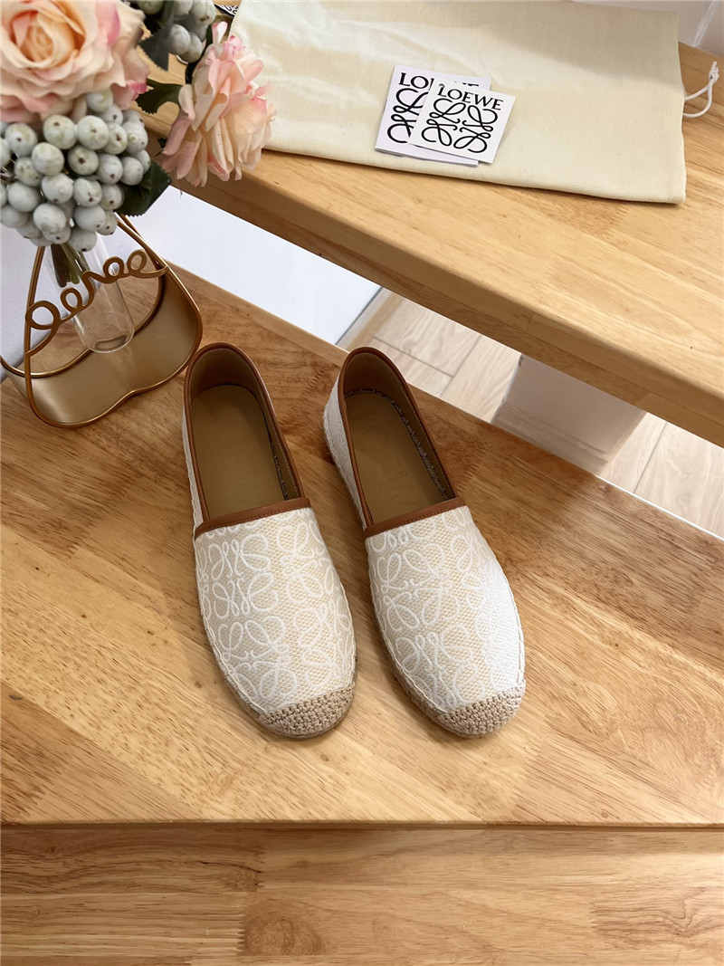 Loewe Anagram Espadrille Flat Beige