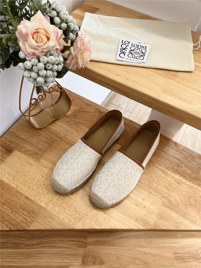Loewe Anagram Espadrille Flat Beige
