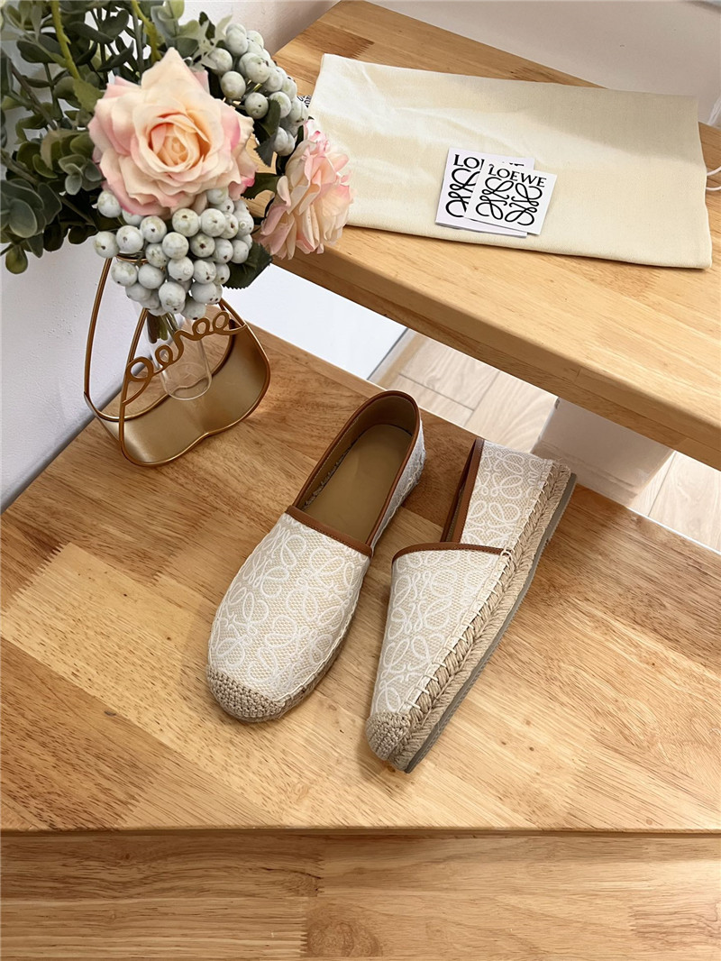 Loewe Anagram Espadrille Flat Beige