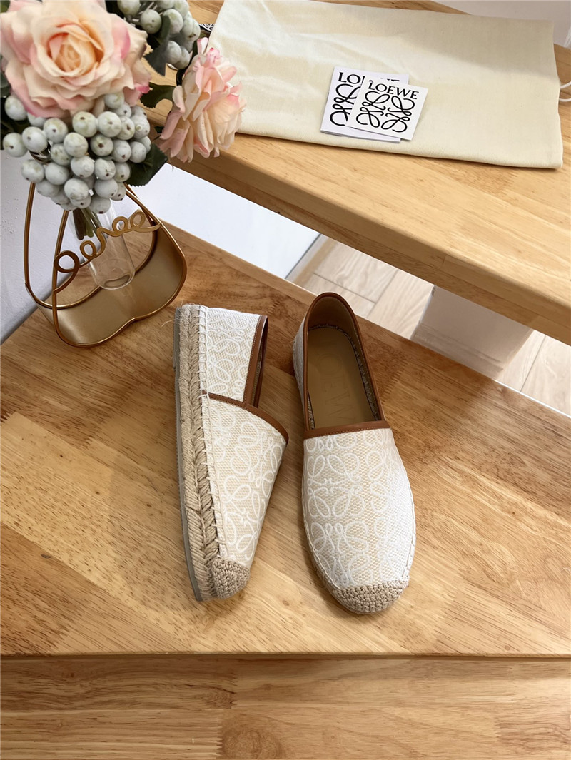 Loewe Anagram Espadrille Flat Beige