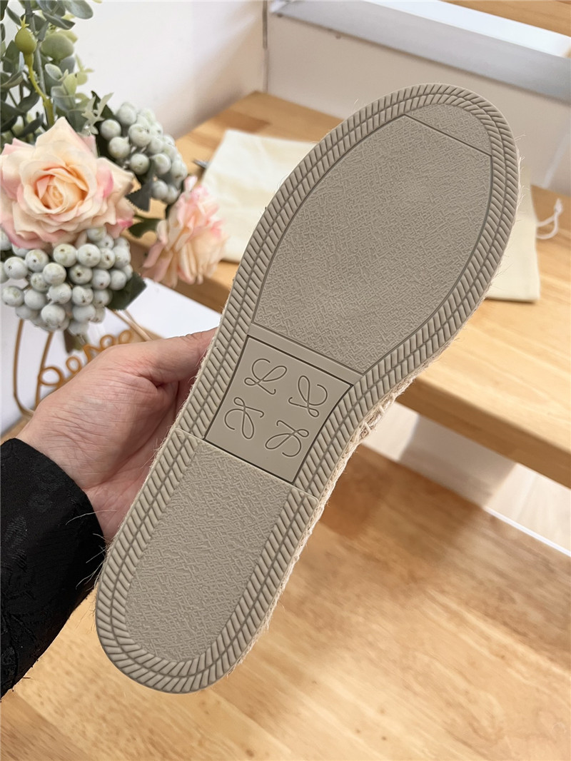 Loewe Anagram Espadrille Flat Beige