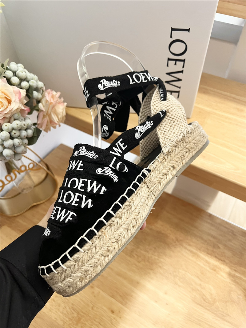 Loewe Espadrilles with Rope Sandals in Black