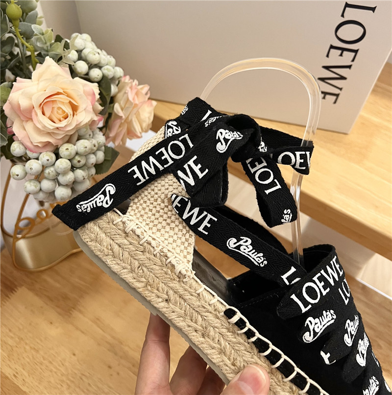 Loewe Espadrilles with Rope Sandals in Black