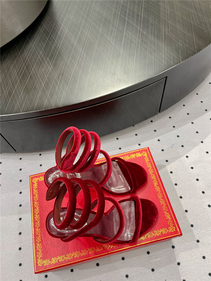 Rene Caovilla Cleo 80 Embellished Satin Sandals