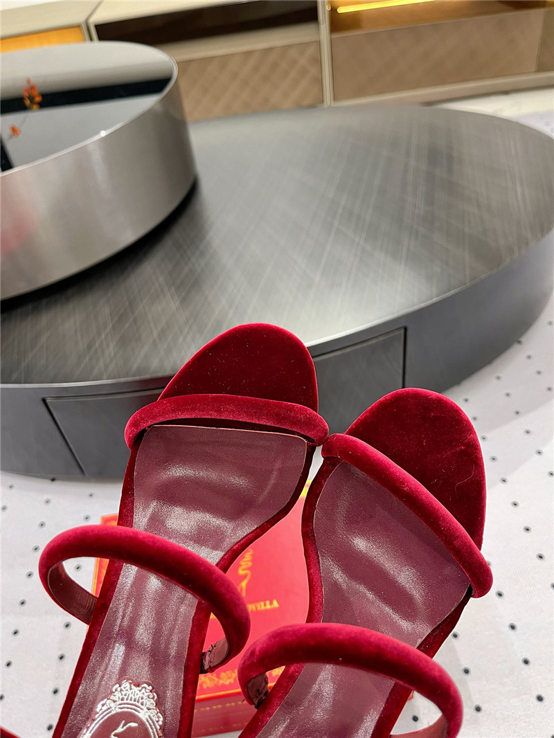 Rene Caovilla Cleo 80 Embellished Satin Sandals