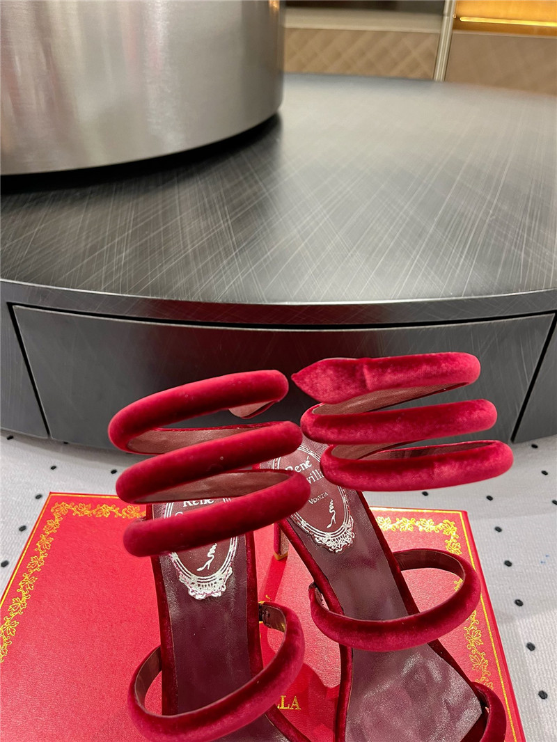 Rene Caovilla Cleo 80 Embellished Satin Sandals