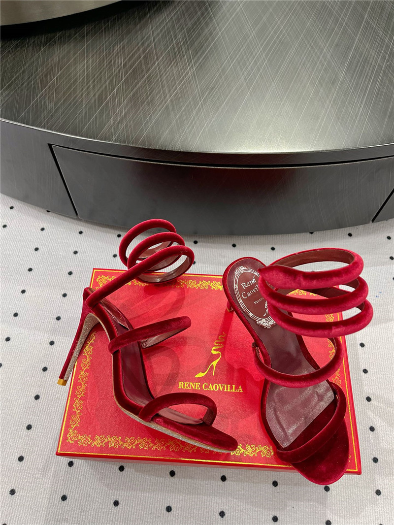 Rene Caovilla Cleo 80 Embellished Satin Sandals