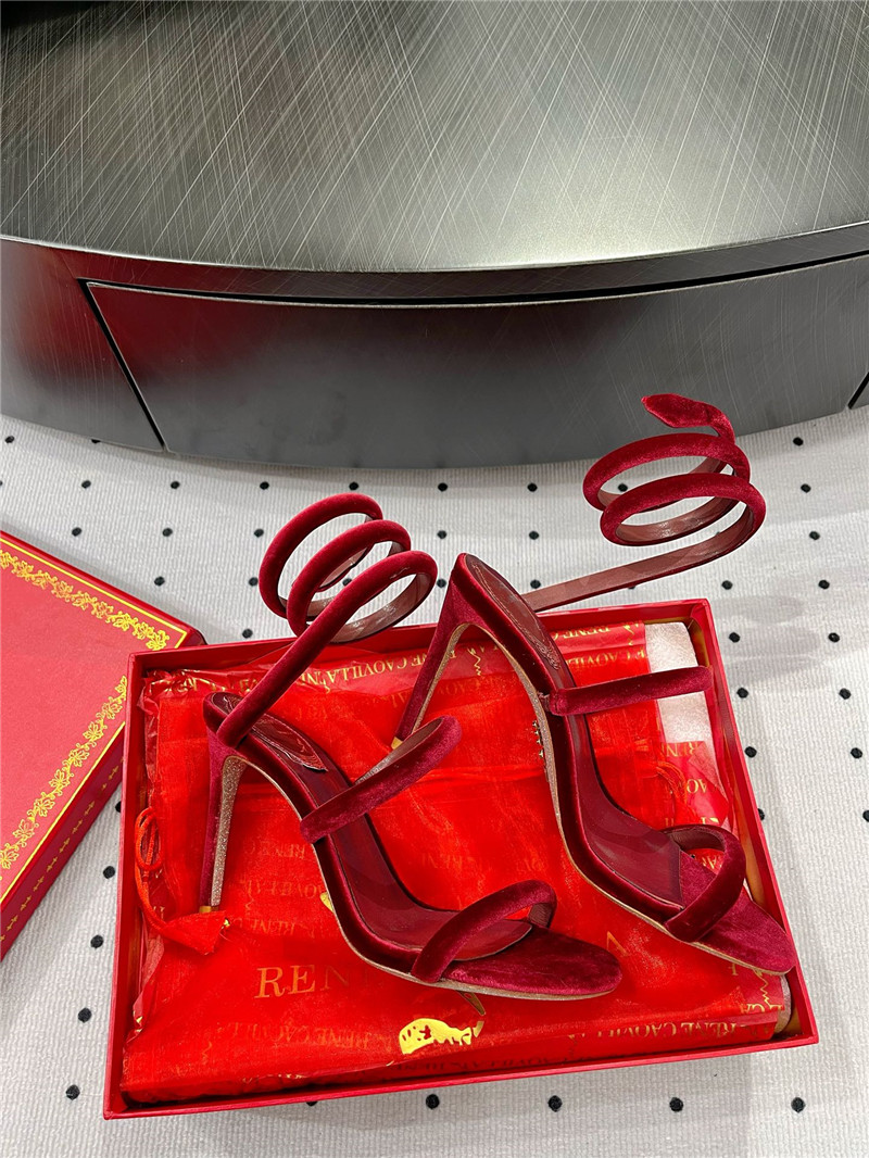 Rene Caovilla Cleo 80 Embellished Satin Sandals