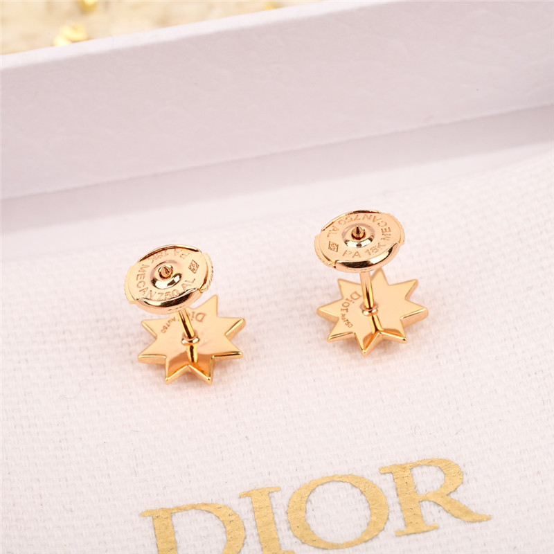 dior classic compass rose pattern earrings