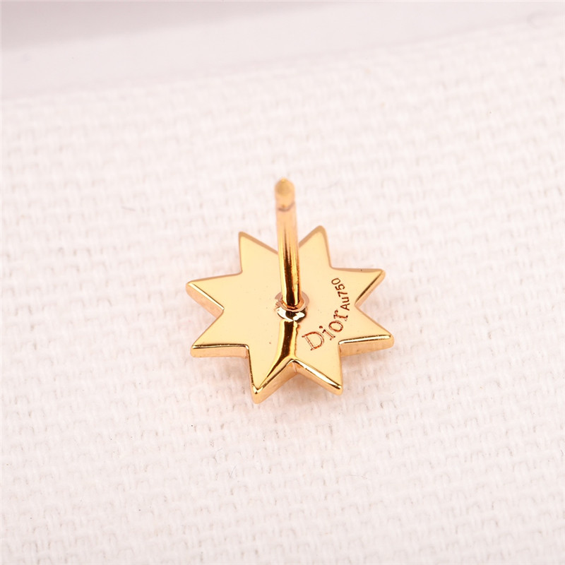 dior classic compass rose pattern earrings
