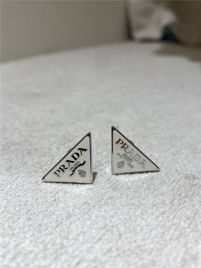 Pra*a triangle brand earrings