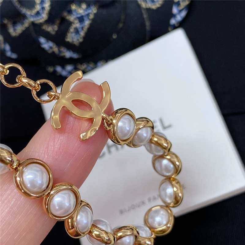 Ch**el half bead half chain necklace