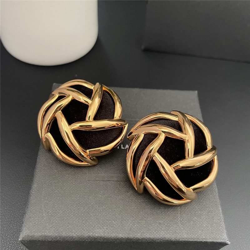 YSL vintage floral ear clips