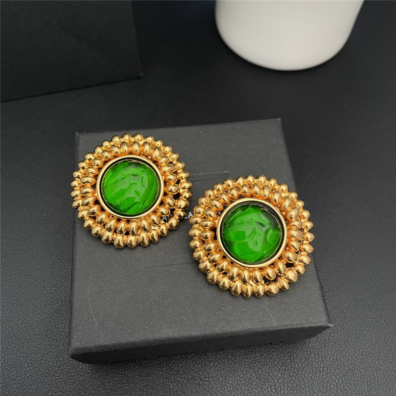 YSL vintage floral ear clips