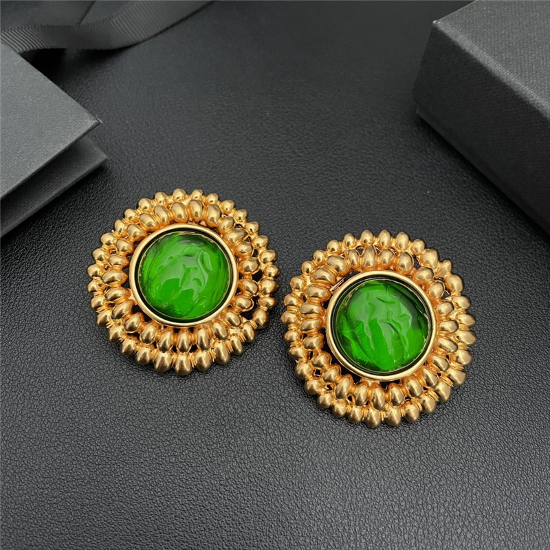 YSL vintage floral ear clips