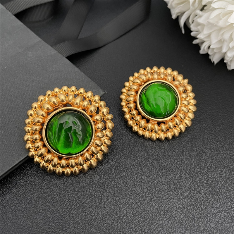 YSL vintage floral ear clips