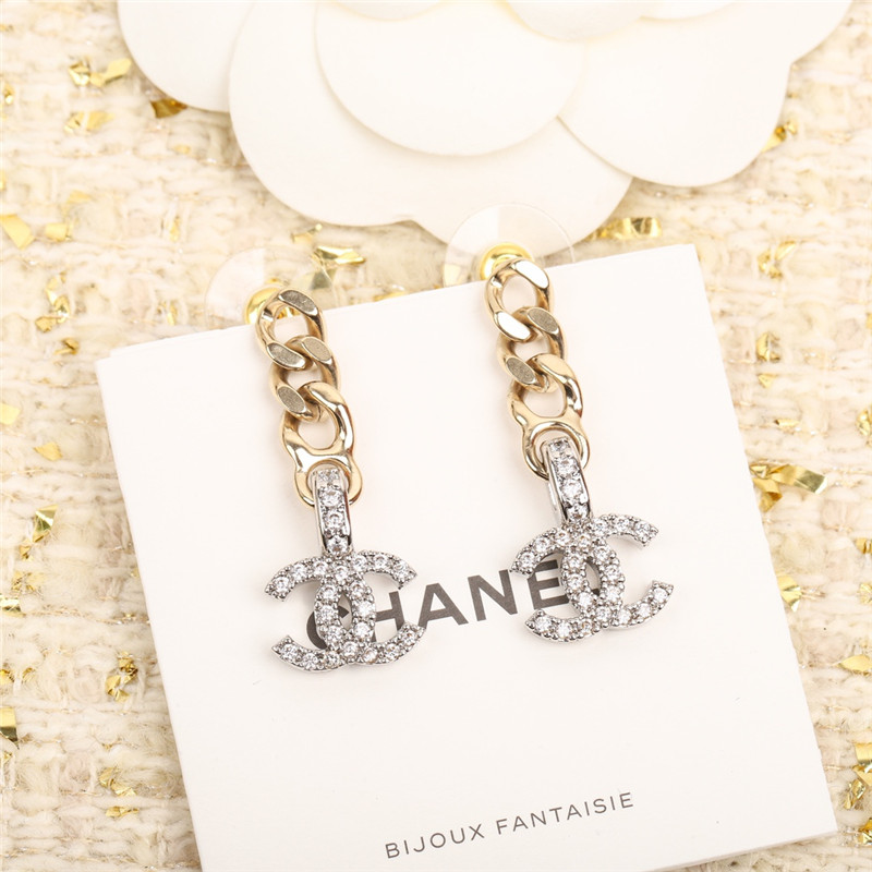 Ch**el double c earrings