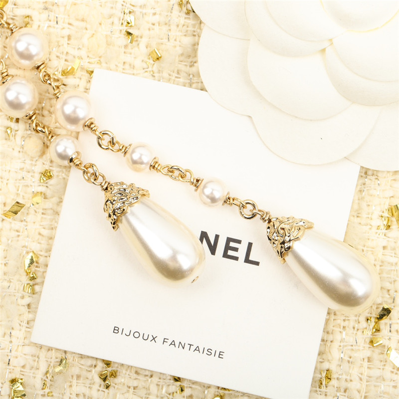 Ch**el tassel pearl earrings