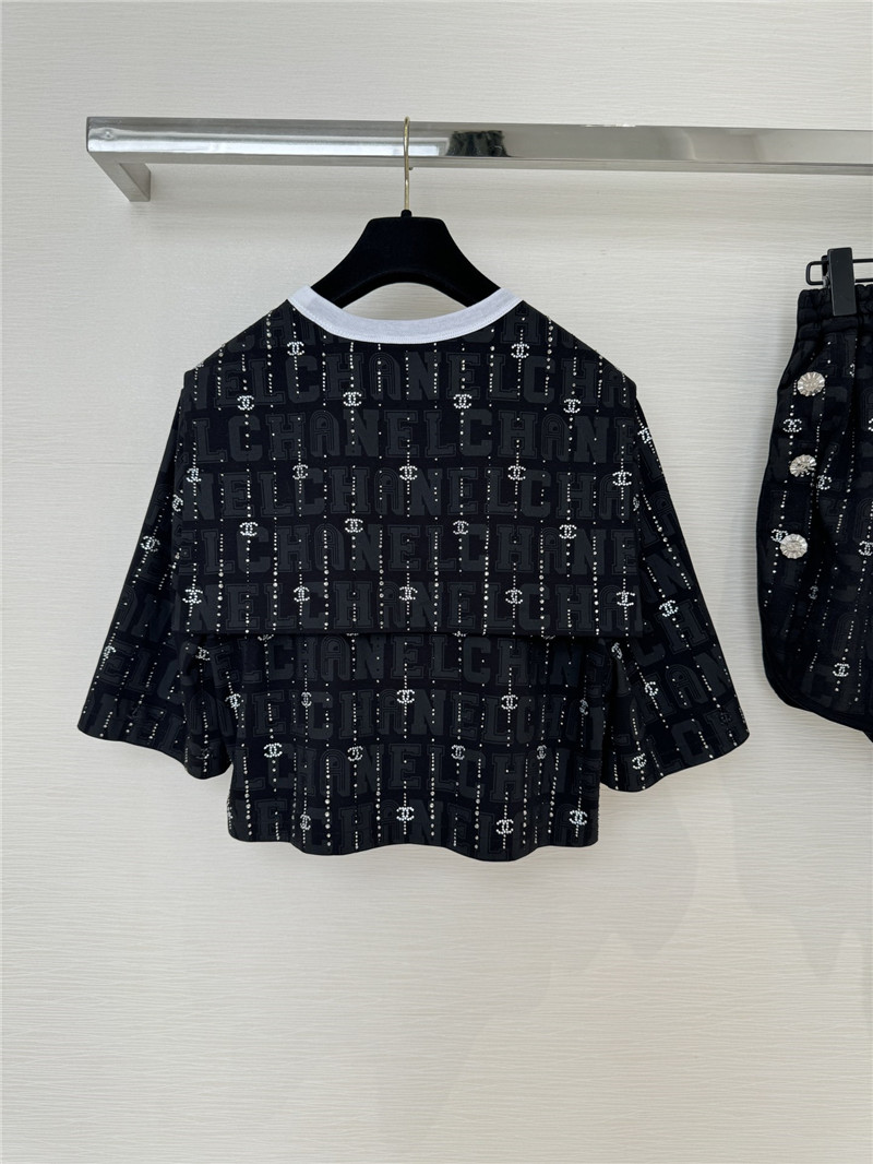 Ch**el studded top + shorts replica clothing sites