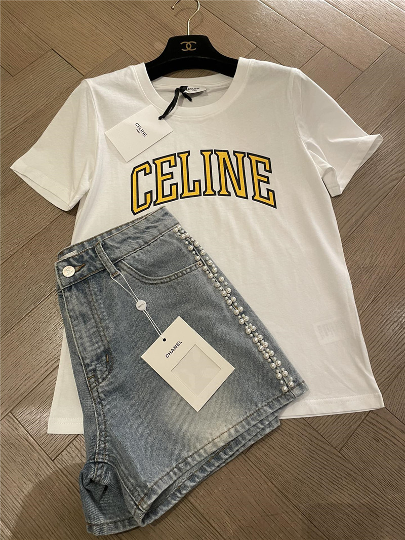 celine new printed short sleeve replica d&g clothing