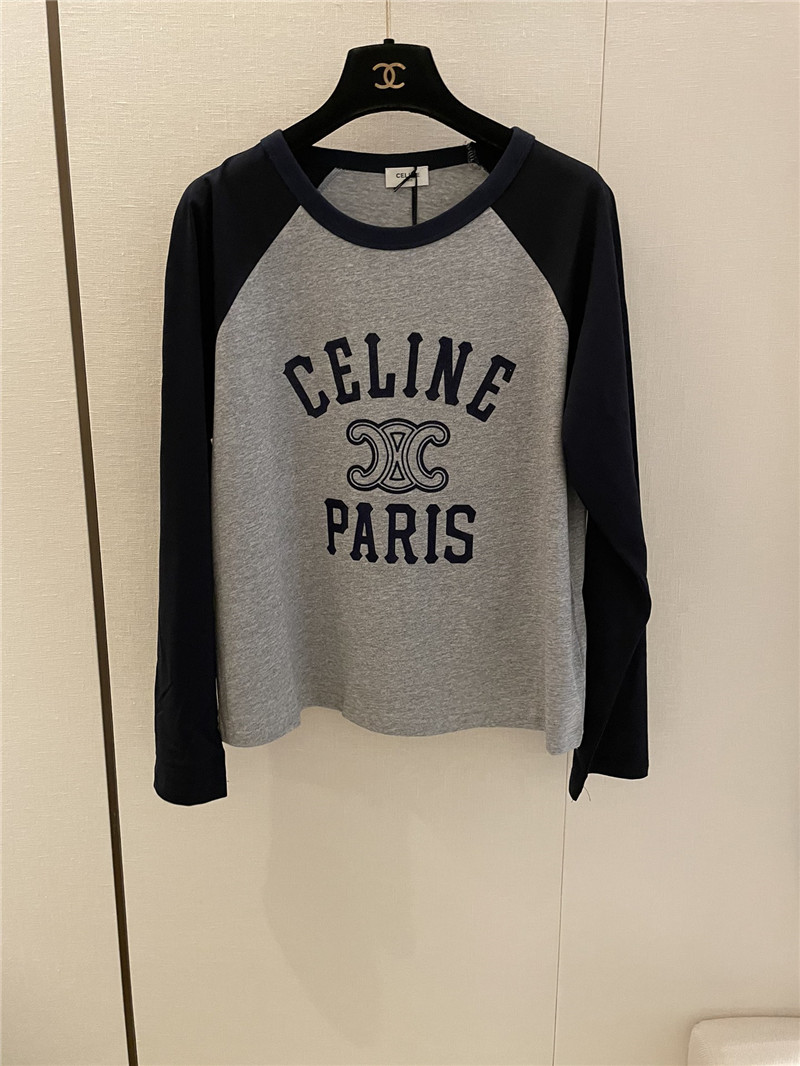 Celine Grey Cotton Jersey Paris T-Shirt