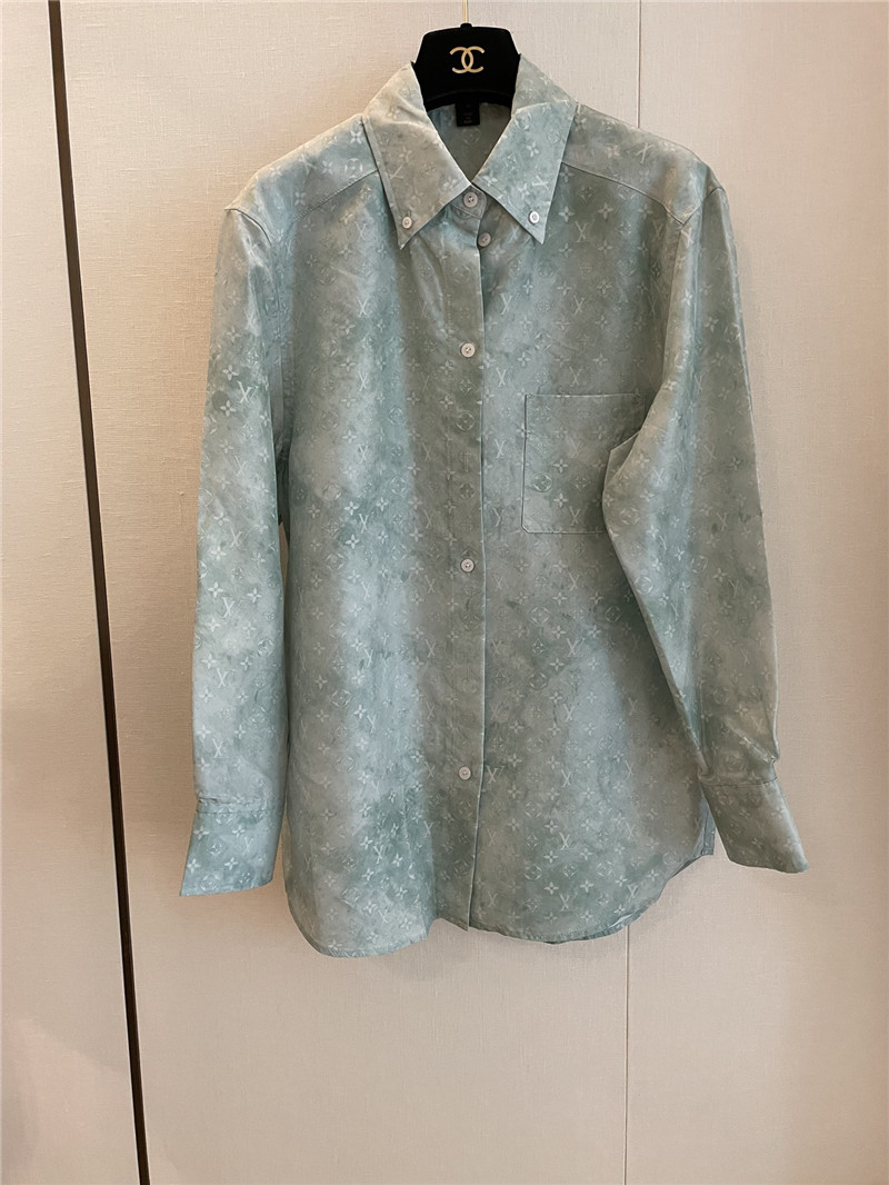 l0vis Vvtt0n lv new jacquard silk shirt replica clothing