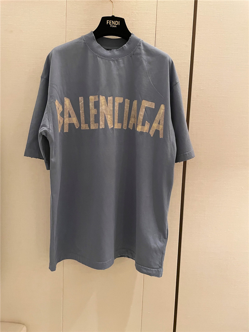 Balenciaga new distressed short sleeve replica clothing sites